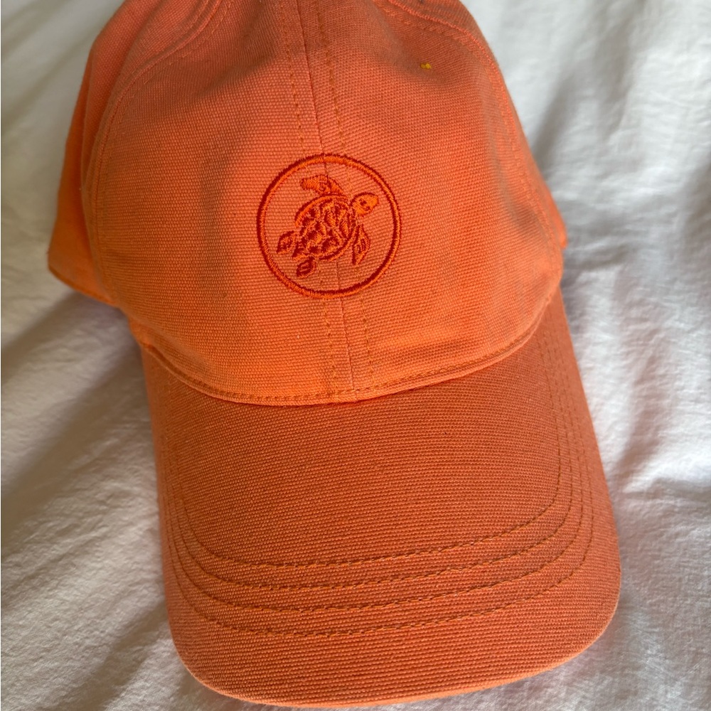 Orange Turtle Embroidered Cap